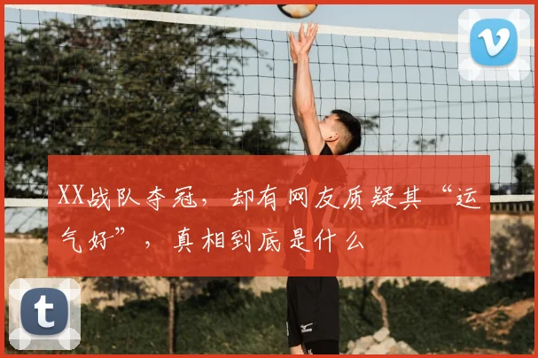 XX战队夺冠,却有网友质疑其“运气好”,真相到底是什么